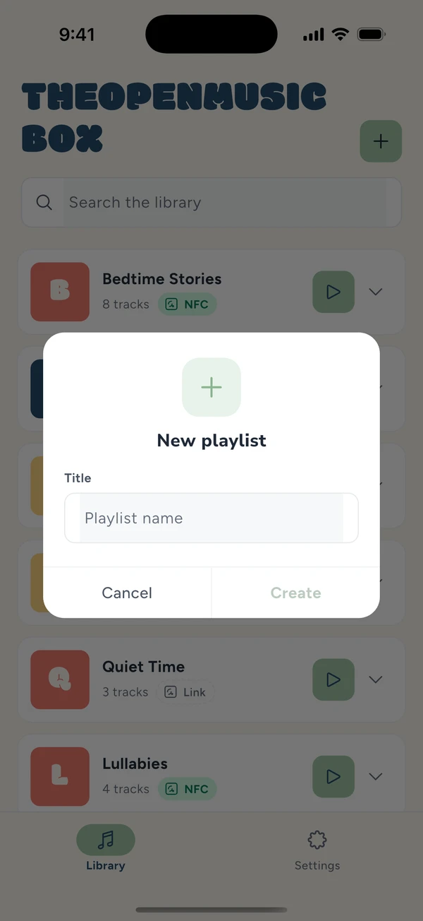 The Open Music Box, Créer une playlist