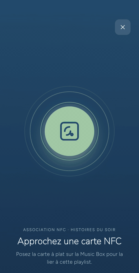 The Open Music Box, Link an NFC card
